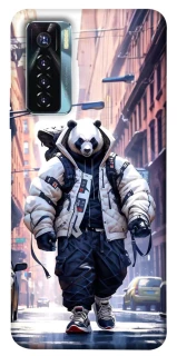 Чехол на TECNO Camon 17 Pro Панда курьер фото 1 из 1