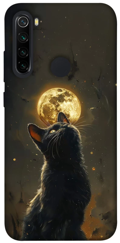 Чохол на Xiaomi Redmi Note 8 Кіт під місяцем v2 фото 1 з 1