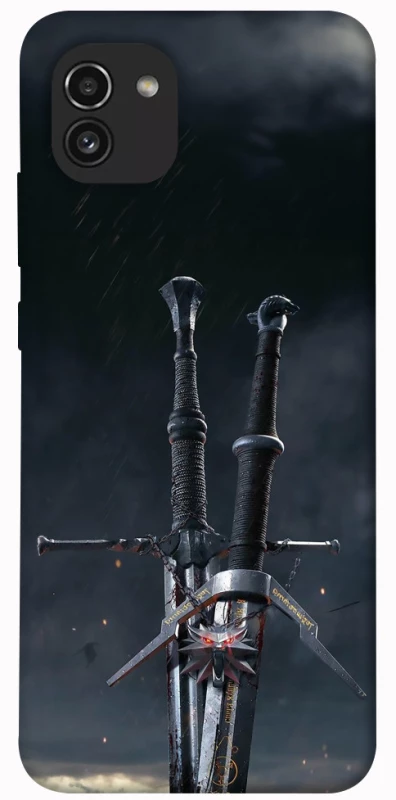 Чехол на Samsung Galaxy A03 Мечи Ведьмака фото 1 из 1