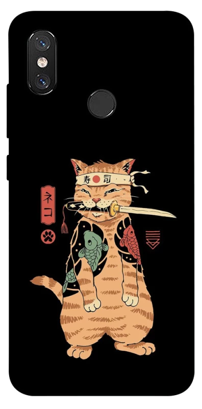 Чехол на Xiaomi Mi 8 Кот-самурай фото 1 из 1