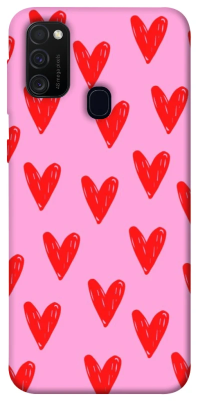 Чохол на Samsung Galaxy M21 Red hearts 2 фото 1 з 1