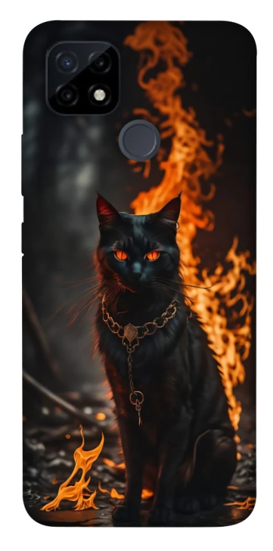 Чехол на Realme C12 Огненный кот фото 1 из 1