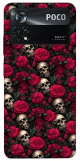 Чохол на Xiaomi Poco X4 Pro 5G Черепа та рози фото 1 з 1