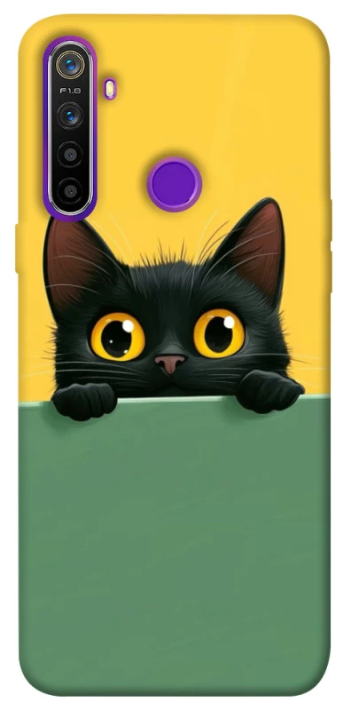 Чохол на Realme 5 Black cat v2 фото 1 з 1