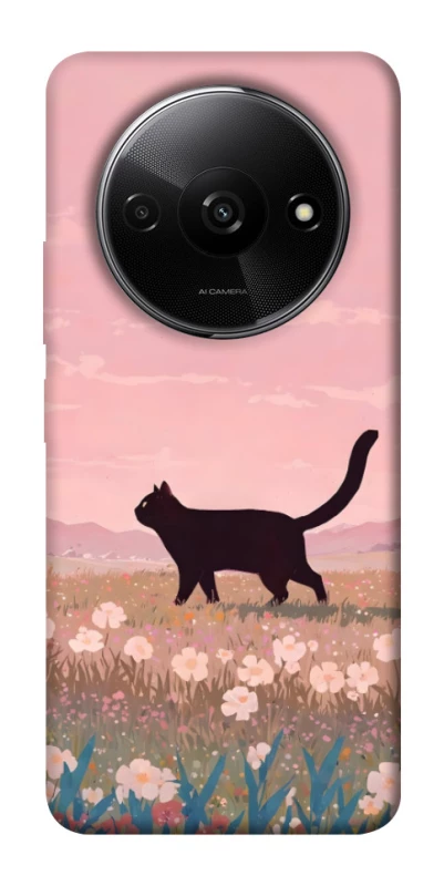 Чехол на Xiaomi Redmi A3 cat on a field фото 1 из 1
