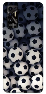 Чехол на TECNO Pova 2 (LE7n) Футбольные мячи фото 1 из 1