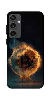Чохол на Samsung Galaxy S24 FE Fire Bitcoin фото 1 з 1