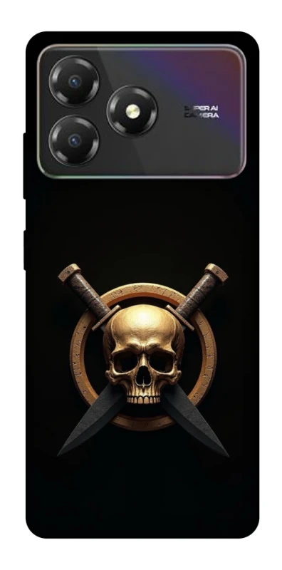Чохол на ZTE Blade A36 Golden Skull фото 1 з 1