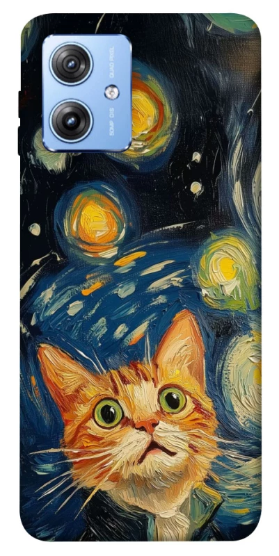 Чехол на Motorola Moto G84 paint cat фото 1 из 1