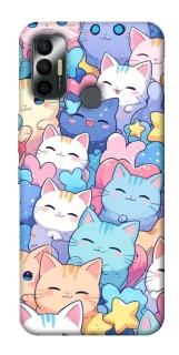 Чехол на TECNO Spark 7 Funny Kittens ver.3 фото 1 из 1