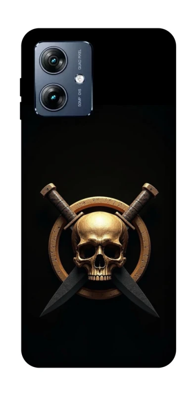 Чохол на Motorola Moto G54 Power Golden Skull фото 1 з 1