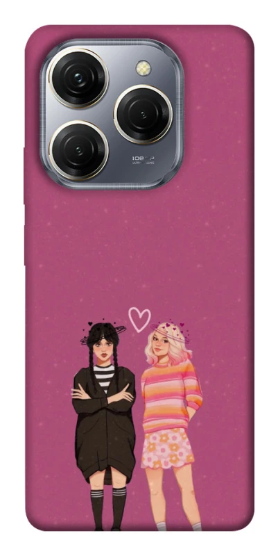 Чохол на TECNO Spark 20 Pro Raven & Rainbow Wednesday фото 1 з 1