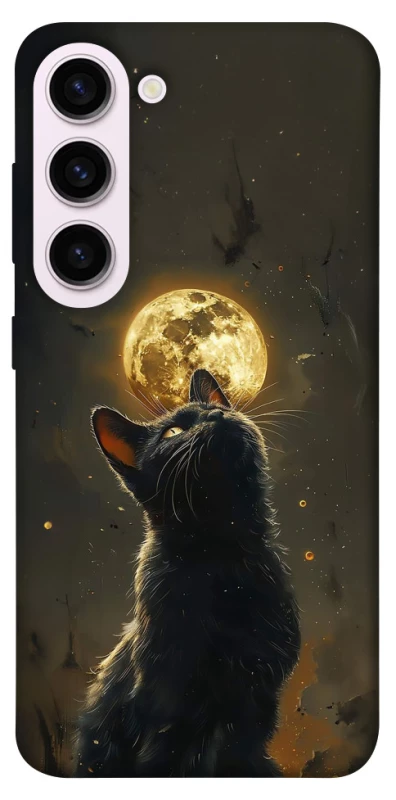 Чохол на Samsung Galaxy S23+ Кіт під місяцем v2 фото 1 з 1