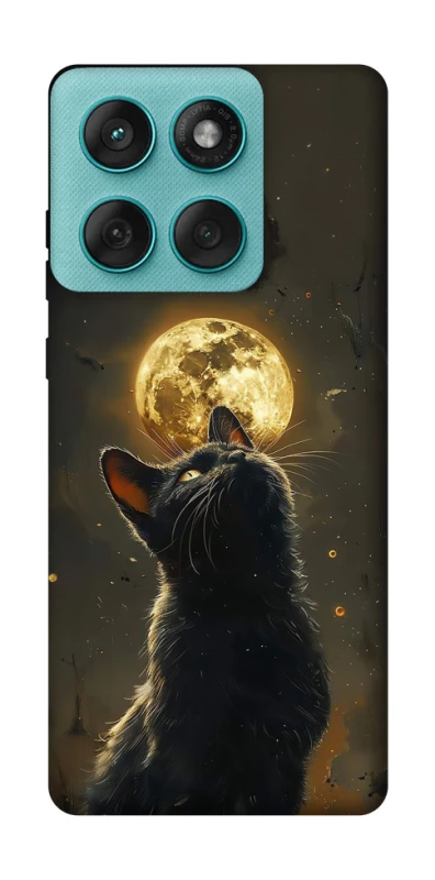 Чохол на Motorola Edge 60 Fusion Кіт під місяцем v2 фото 1 з 1