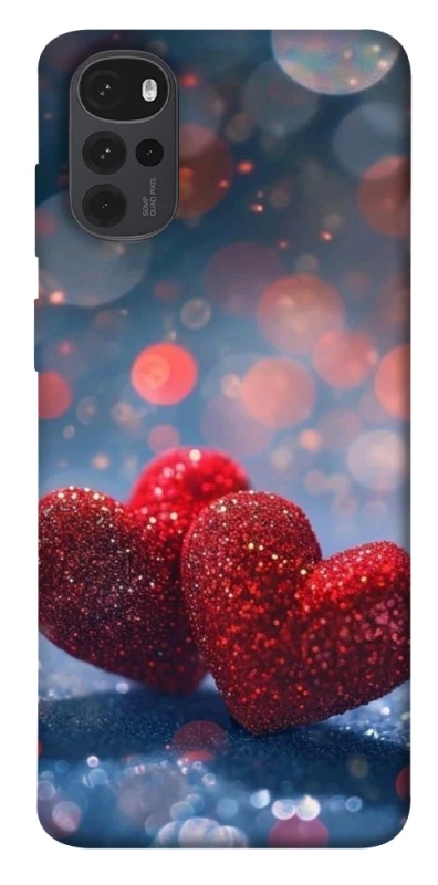 Чохол на Motorola Moto G22 Red hearts фото 1 з 1