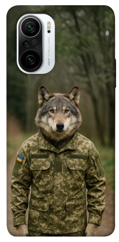 Чехол на Xiaomi Redmi K40 / K40 Pro / K40 Pro+ / Poco F3 Волк защитник фото 1 из 1