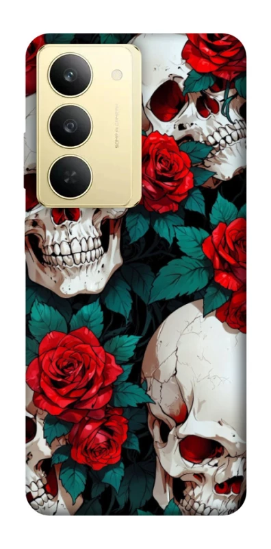 Чохол на Realme 14x skull and rose фото 1 з 1