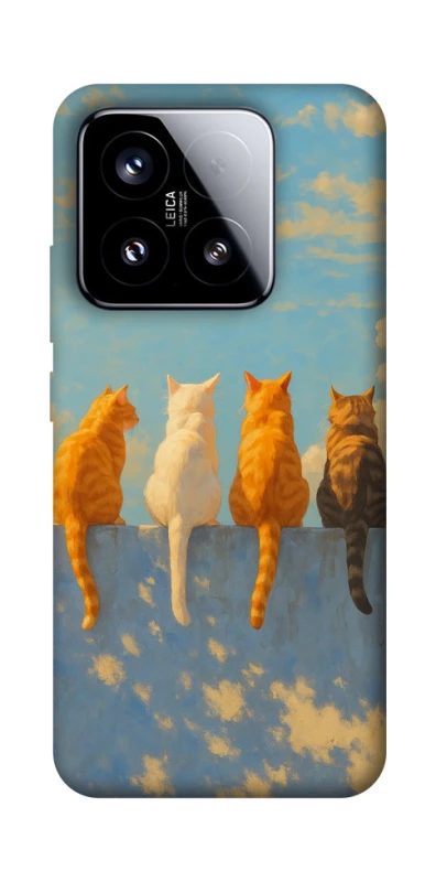 Чехол на Xiaomi 15 cats on wall фото 1 Чехол на Xiaomi 15 cats on wall фото 1 из 1