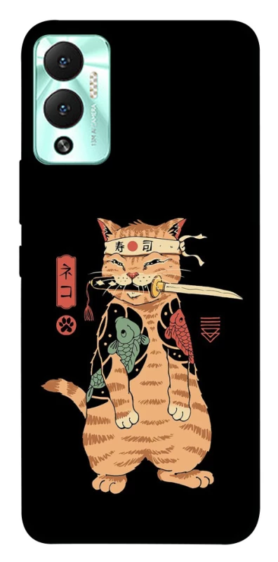 Чехол на Infinix Hot 12 Play Кот-самурай фото 1 из 1