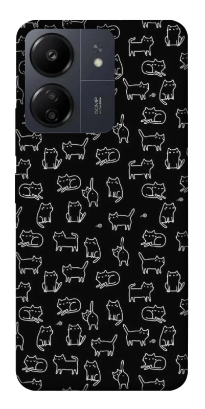 Чохол на Xiaomi Poco C65 Black Cats фото 1 Чохол на Xiaomi Poco C65 Black Cats фото 1 з 1
