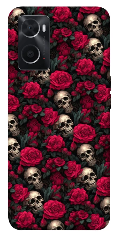 Чехол на Oppo A76 4G Черепа и розы фото 1 из 1