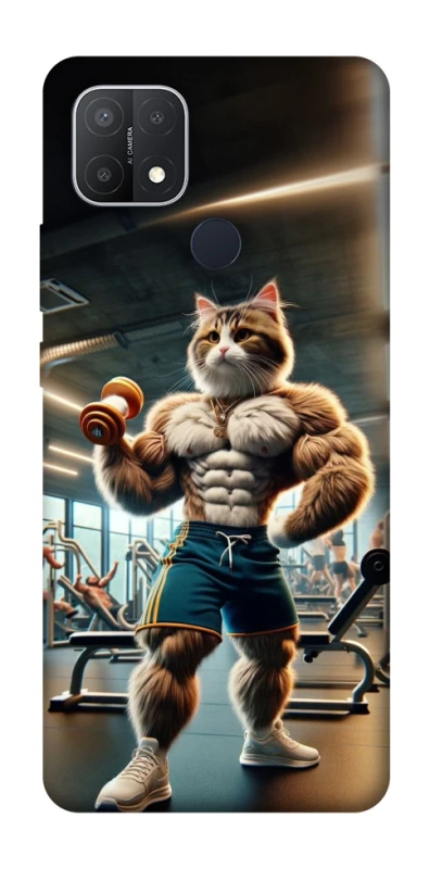 Чехол на Oppo A15s / A15 Качок кот фото 1 из 1