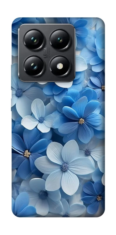 Чехол на Xiaomi 14T Pro Синие цветы фото 1 из 1