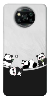 Чехол на Xiaomi Poco X3 NFC / Poco X3 Pro Four pandas фото 1 из 1