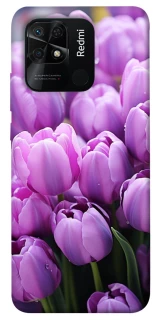 Чехол на Xiaomi Redmi 10C Фиолетовые тюльпаны фото 1 из 1
