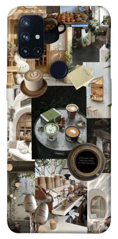 Чохол на OnePlus Nord N10 5G Coffee collage ver.4 фото 1 з 1