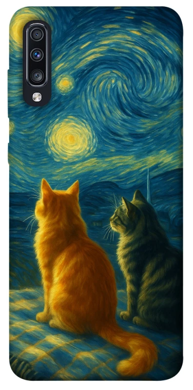 Чохол на Samsung Galaxy A70 (A705F) Cats under the stars фото 1 з 1