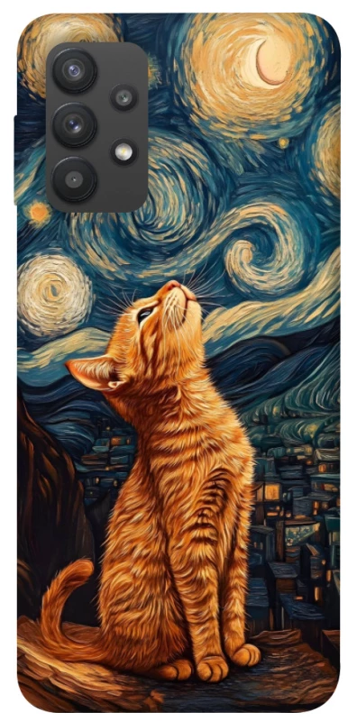Чохол на Samsung Galaxy A32 (A325F) 4G van gogh cat фото 1 з 1
