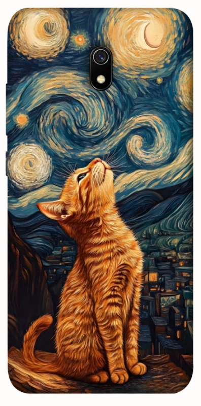 Чохол на Xiaomi Redmi 8a van gogh cat фото 1 з 1