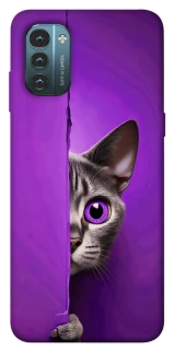 Чехол на Nokia G21 Кот-подглядыватель фото 1 из 1