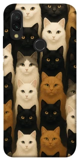 Чохол на Xiaomi Redmi 7 Colorful Cat Collage фото 1 з 1