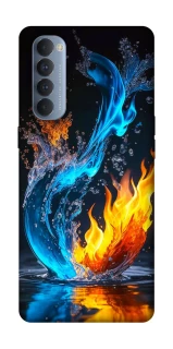 Чехол на Oppo Reno 4 Pro Water And Fire фото 1 из 1