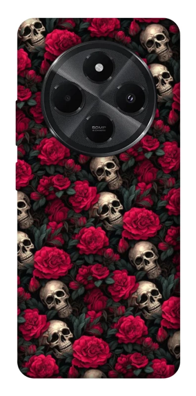 Чехол на Xiaomi Redmi A4 Черепа и розы фото 1 из 1