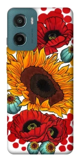Чохол на Motorola Moto G06 Соняшники та маки фото 1 з 1
