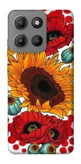 Чохол на Motorola Moto G15 4G Соняшники та маки фото 1 з 1