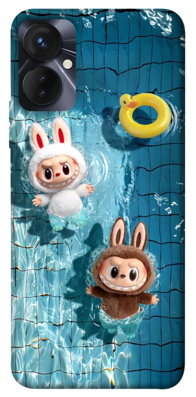 Чохол на TECNO Spark 9 Pro Labubu in the pool фото 1 з 1