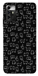 Чохол на ZTE Blade A72 Black Cats фото 1 з 1