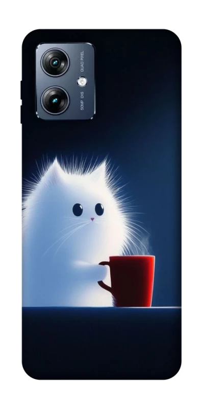 Чохол на Motorola Moto G54 Power Чохол кіт з кавою фото 1 з 1