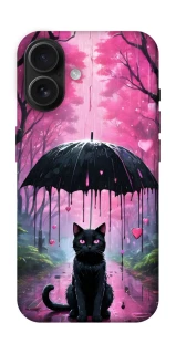 Чехол на Apple iPhone 16 Black cat фото 1 из 1