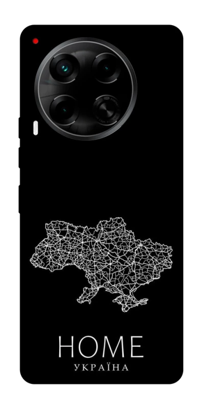 Чехол на TECNO Camon 30 (CL6) Ukraine black map фото 1 из 1