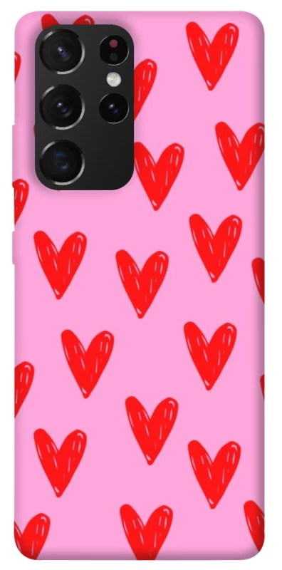 Чохол на Samsung Galaxy S21 Ultra Red hearts 2 фото 1 з 1
