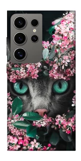 Чохол на Samsung Galaxy S24 Ultra Кіт в квітах фото 1 з 1