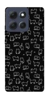 Чехол на Motorola Moto G86 Power Black Cats фото 1 из 1