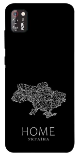 Чехол на TECNO POP 4 Pro Ukraine black map фото 1 из 1
