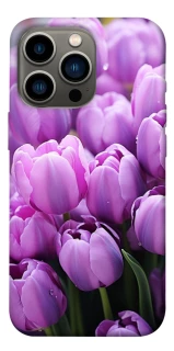 Чехол на Apple iPhone 13 Pro (6.1") Фиолетовые тюльпаны фото 1 из 1