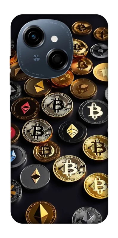 Чехол на TECNO Spark Go 1 Many coins фото 1 из 1